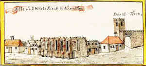 Ale und wüste Kirch in Namslau - Ruiny kościoła św. Klemensa, widok ogólny